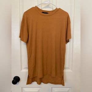 Forever 21 Oversized Mustard Textured Shirt